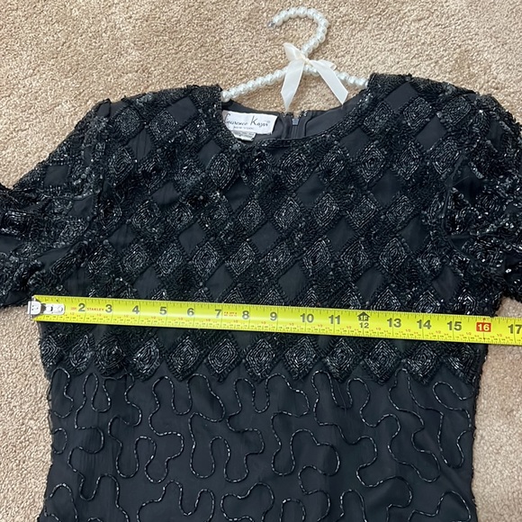 VINTAGE SILK LAURENCE KAZAR NEW YORK SEQUIN DRESS-SIZE SMALL - Picture 11 of 14